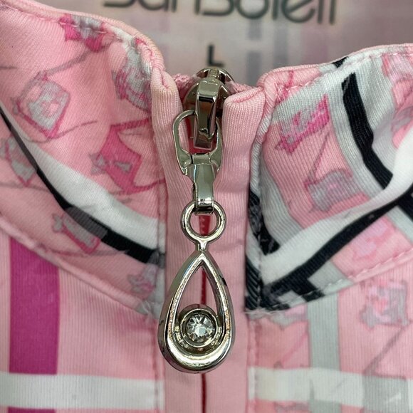 SanSoleil Womens Large Plaid Long Sleeve 1/4 Zip Golf Sun Shirt UV 50+ Cooling - Picture 7 of 10